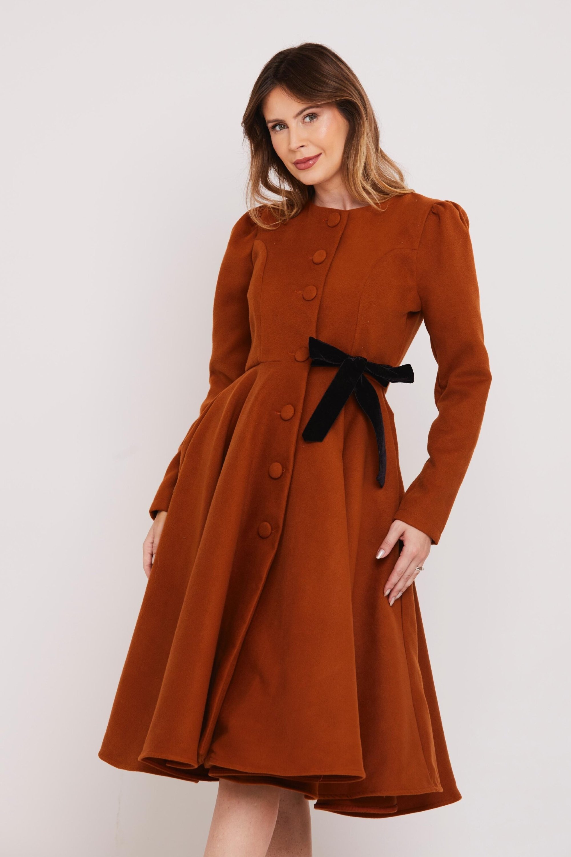 VESTIDO CASACO FIRST LADY CARAMELO